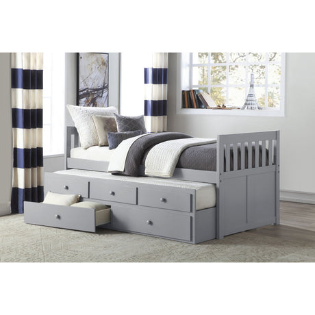 Orion - Twin / Twin Trundle Bed - Gray