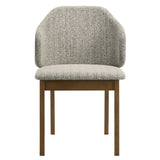Oleia - Side Chair (Set of 2) - Chenille & Walnut