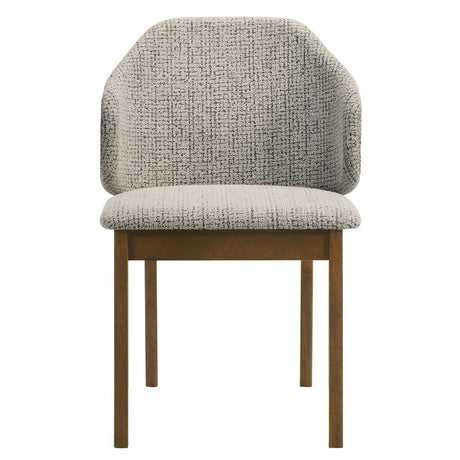 Oleia - Side Chair (Set of 2) - Chenille & Walnut