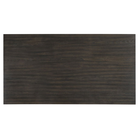 Plateau - 78" Rectangle Dining Table - Top & Base - Dark Brown