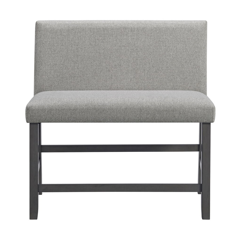 Seneca - Counter 3 Piece Corner Fabric Bench - Gray