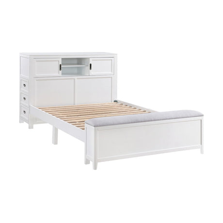 Sloane - Bookcase Bed With Hidden Desk, Stool And Storage Bench