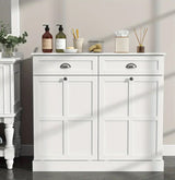 ABBITA White 39" x 36" Double Laundry Hamper Cabinet (RTA)