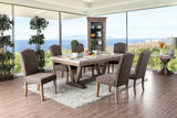 ADDISON 7 Piece Marble Dining Set