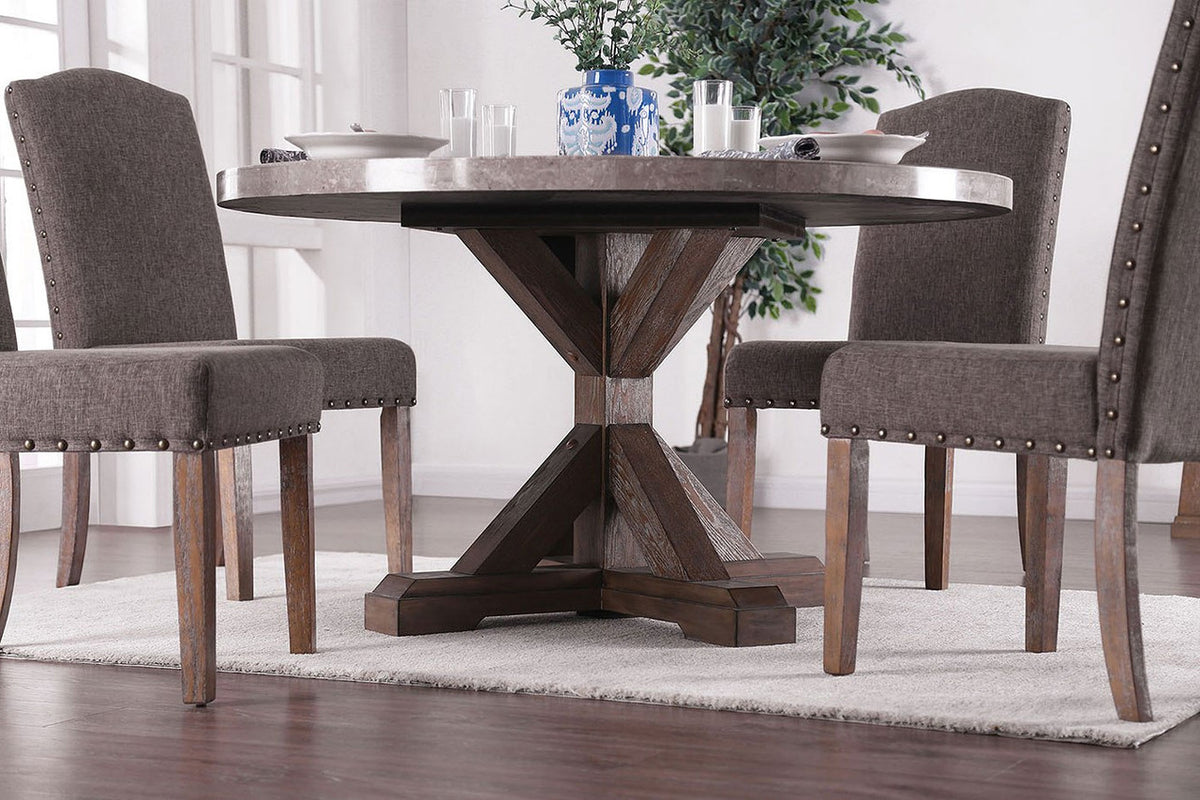 ADDISON Round Marble 5 Piece Dining Set