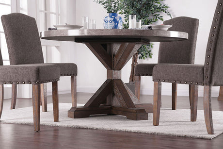 ADDISON Round Marble 5 Piece Dining Set