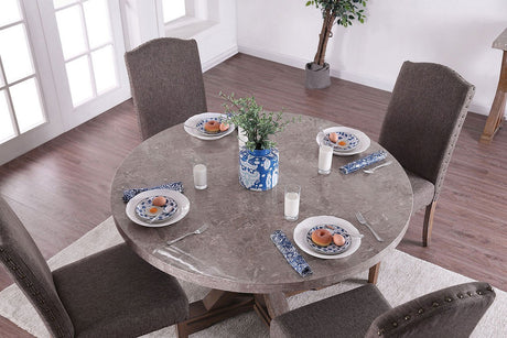 ADDISON Round Marble 5 Piece Dining Set