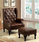 ADONIS Rustic Brown 33" Wide Chair