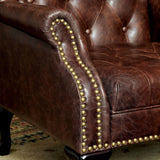 ADONIS Rustic Brown 33" Wide Chair