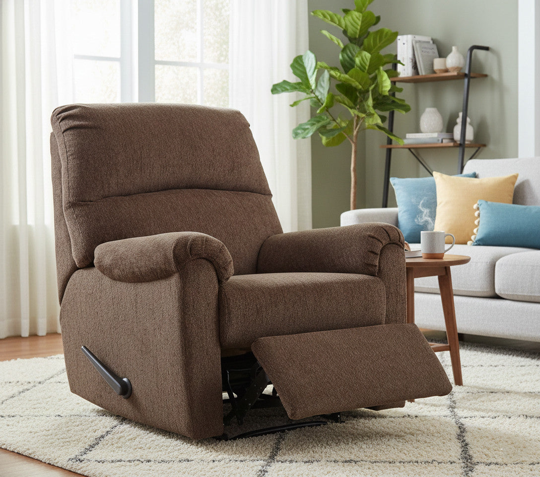 AKMAN Brown 35" Wide x 41" Height Wide Recliner