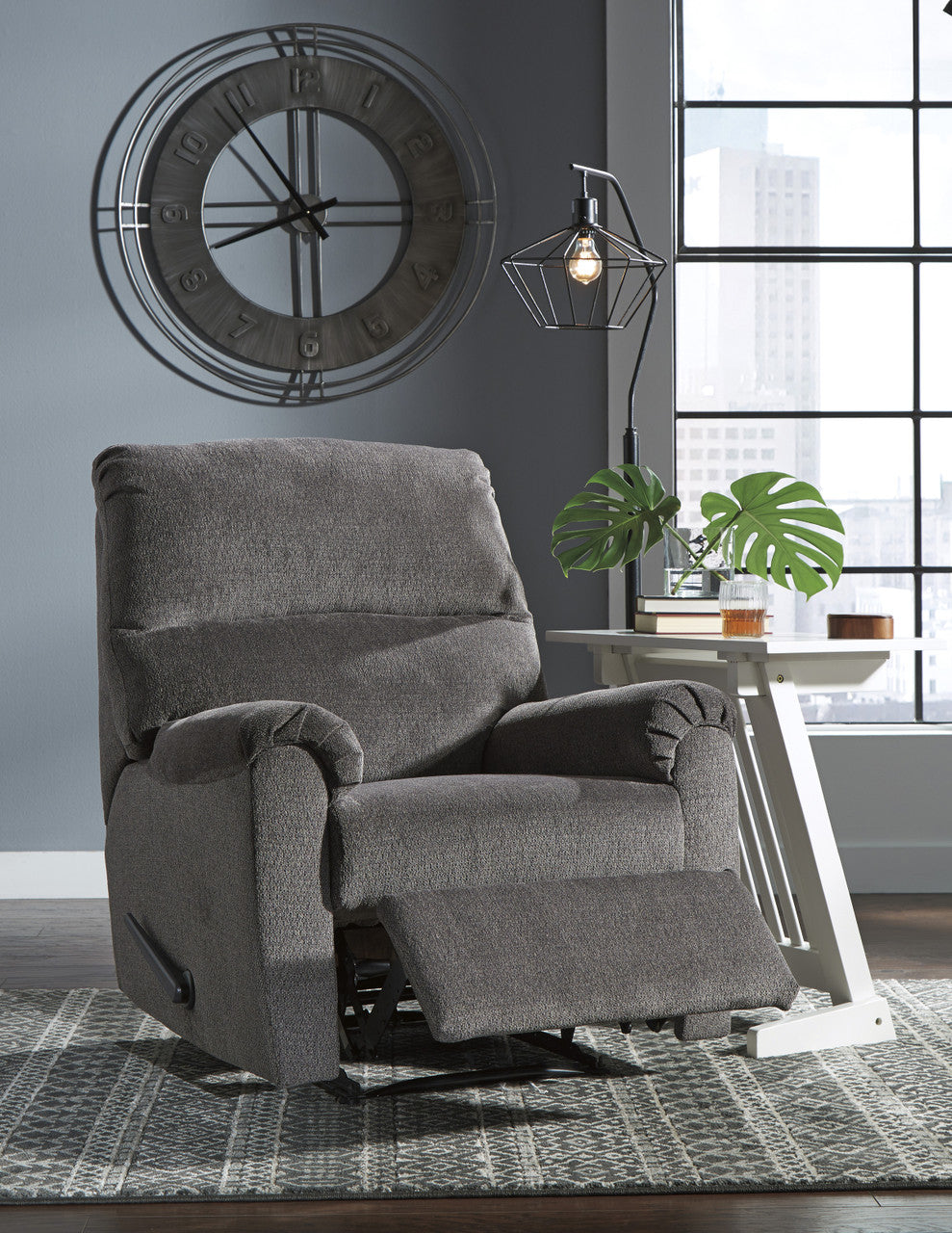 AKMAN Gray 35" Wide x 41" Height Wide Recliner