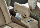 ALAMOS Brown Micro Suede 75" Power Reclining Loveseat