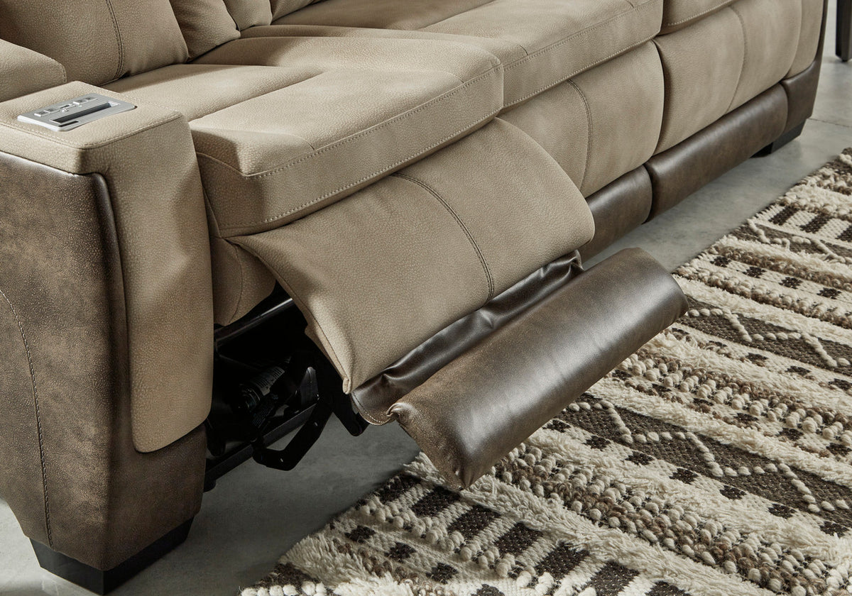 ALAMOS Brown Power Reclining Sofa & Loveseat
