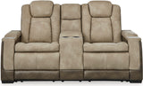 ALAMOS Brown Power Reclining Sofa & Loveseat