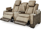 ALAMOS Brown Power Reclining Sofa & Loveseat