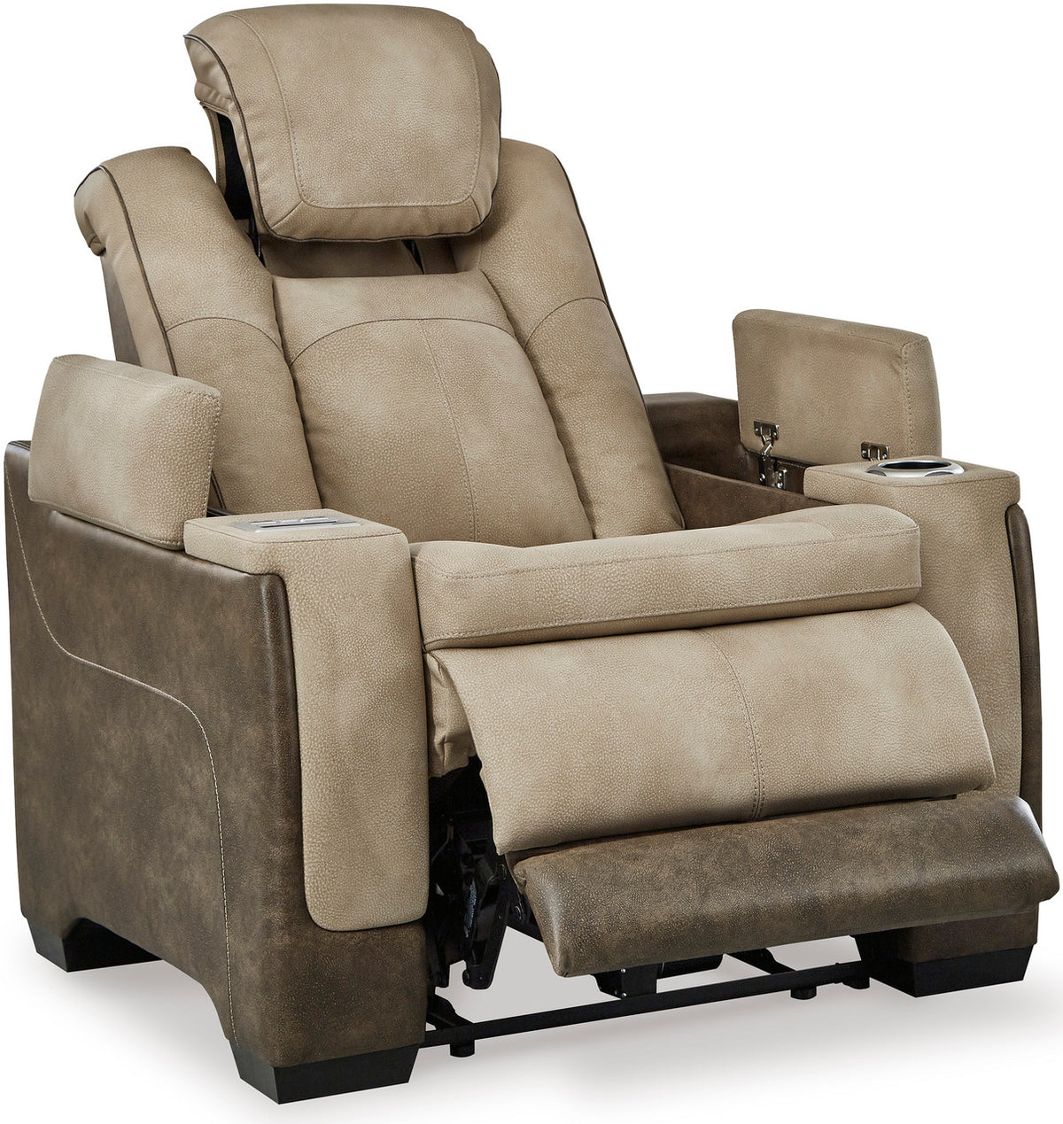 ALAMOS Brown Power Reclining Sofa & Loveseat