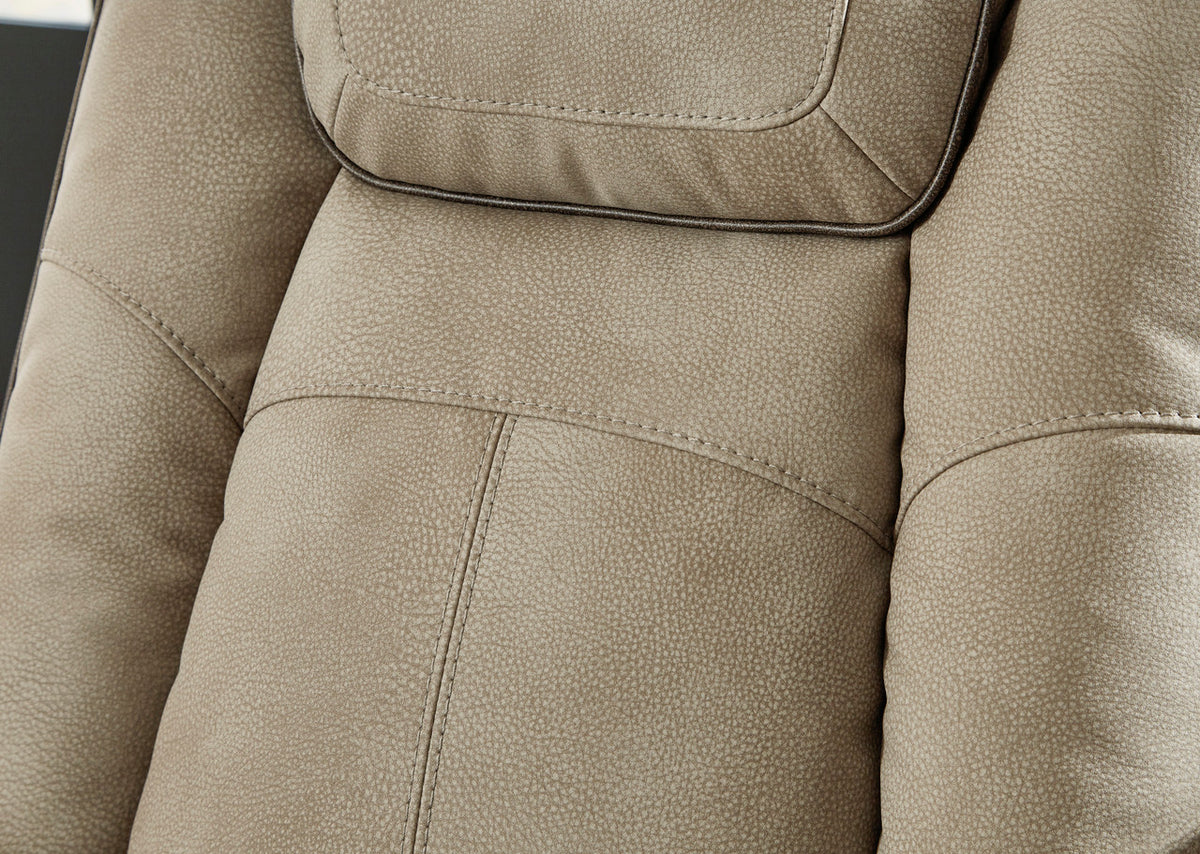 ALAMOS Brown Micro Suede 39" Wide Power Recliner Chair