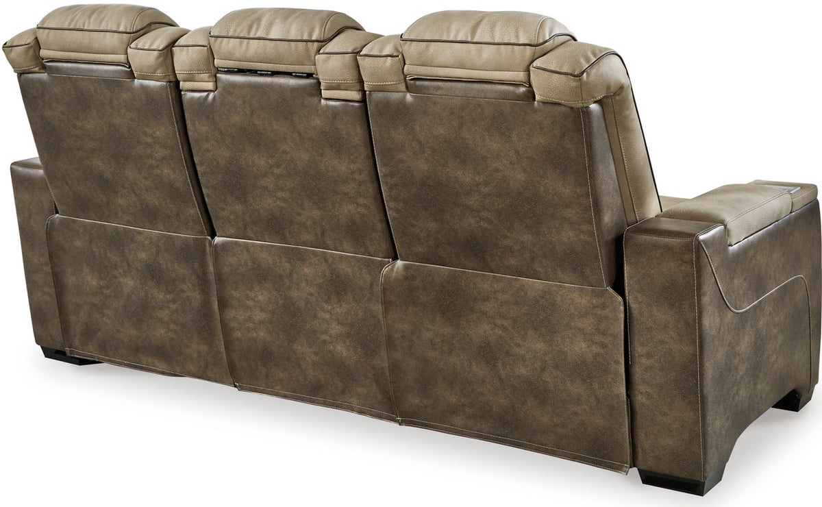 ALAMOS Brown Power Reclining Sofa & Loveseat