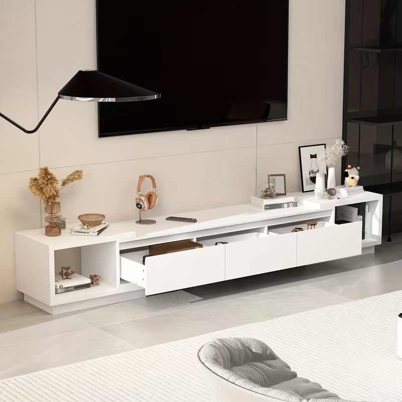 ALANZA White 106" Wide x 15" Height TV Stand (RTA)