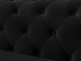 ALIZZA Black Velvet 103" Wide Reversible Sectional
