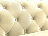 ALIZZA Beige Velvet 103" Wide Reversible Sectional