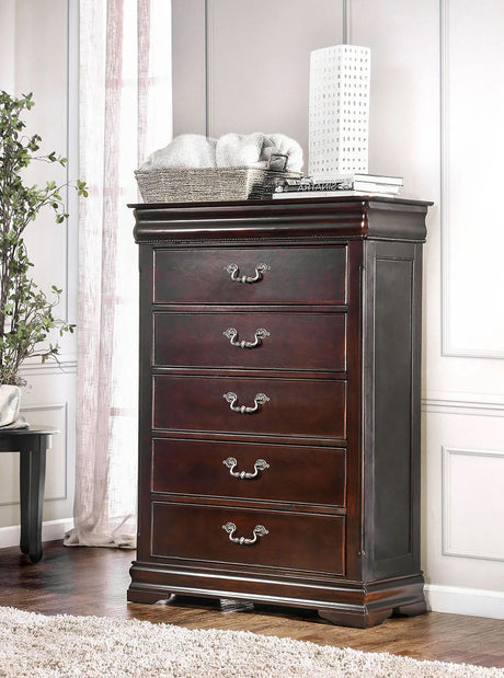 ALLONDRA Cherry 38" Wide Chest with Hidden Drawer