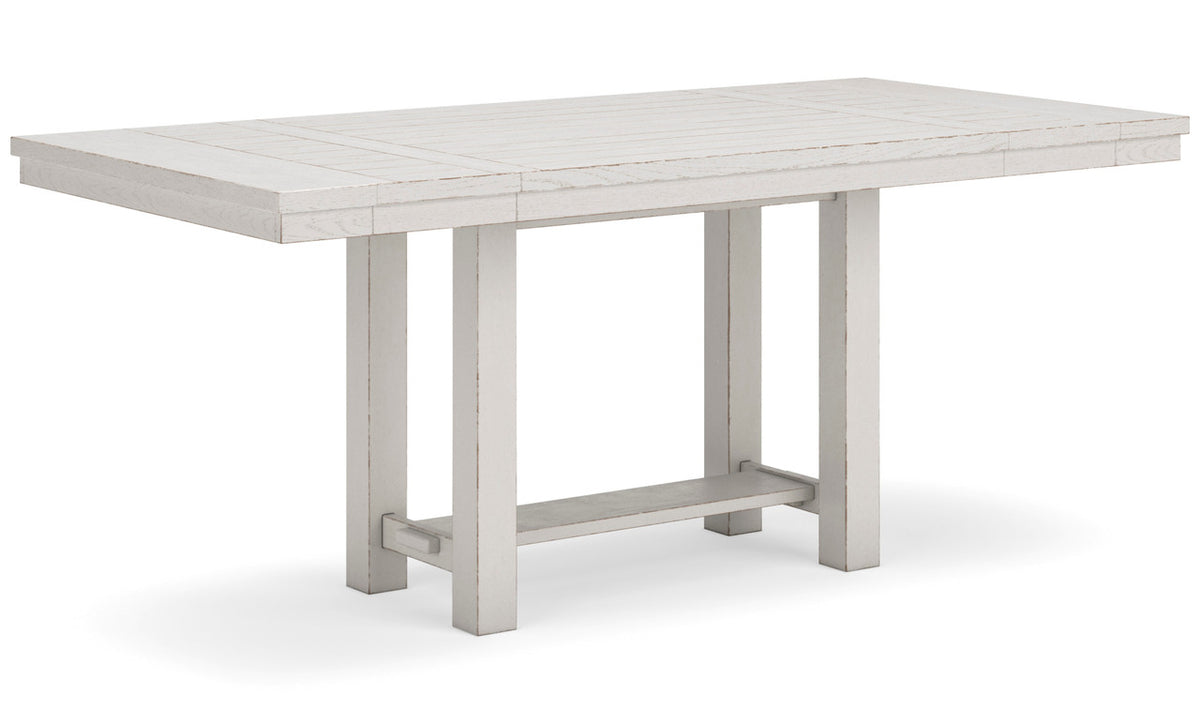 ALPINE White 86" Wide x 42" Depth Counter Height Table