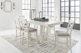 ALPINE White 7 Piece Counter Height Set
