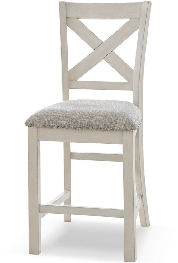 ALPINE White 6 Piece Counter Height Set