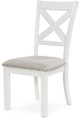 ALPINE White 8 Piece Dining Height Set