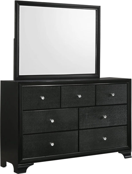 ALTANA Black Crushed Velvet Youth LED Bedroom Set