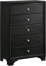 ALTANA Black Crushed Velvet Bedroom Set with LED Lights