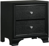 ALTANA Black Crushed Velvet Bedroom Set with LED Lights