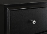ALTANA Black Crushed Velvet Bedroom Set with LED Lights