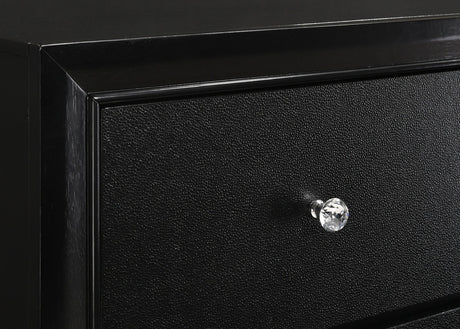 ALTANA Black Crushed Velvet Bedroom Set with LED Lights