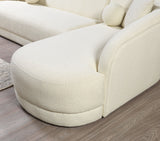 ALYNNA Ivory Boucle 116" Wide Sectional