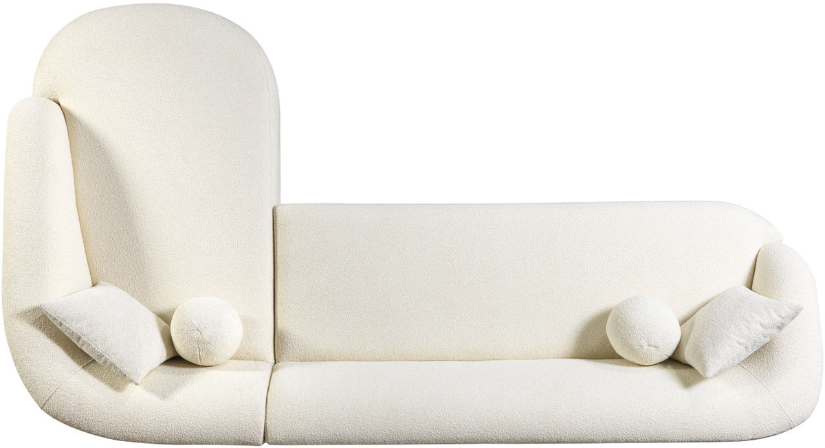 ALYNNA Ivory Boucle 116" Wide Sectional