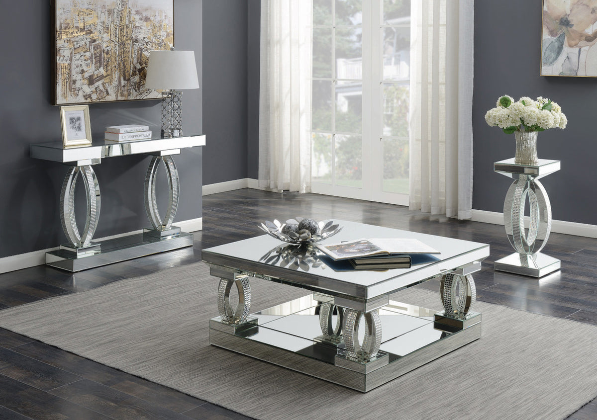 AMAYA Mirrored 40" Wide Coffee Table