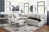 ANDROMEDA Arctic-Fox Luxury Plush 156" x 113" Sectional with Chaise