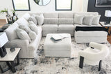 ANDROMEDA Arctic-Fox Luxury Plush 156" x 113" Sectional with Chaise