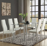 ANIKK White 7 Piece Dining Set