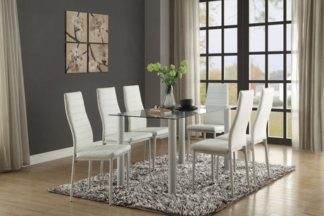 ANIKK White 7 Piece Dining Set