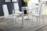 ANIKK White 17" Wide Dining Chair