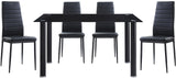 ANIKK Black 5 Piece Dining Set