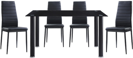 ANIKK Black 5 Piece Dining Set