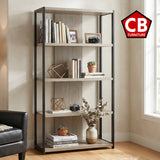 ANKARA Whitewashed Gray 37" x 72" Bookcase (RTA)