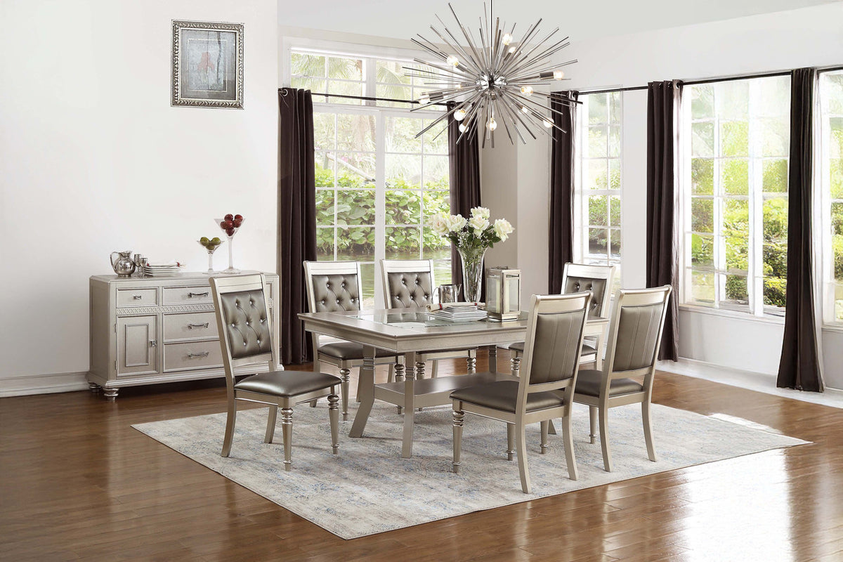 ANNABEL Silver 7 Piece Dining Set
