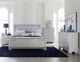 ANNIE Silver Lighted Bedroom Set