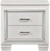 ANNIE White 28" Wide Nightstand with LED Night Light
