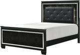 ANNIE Black Lighted Bedroom Set